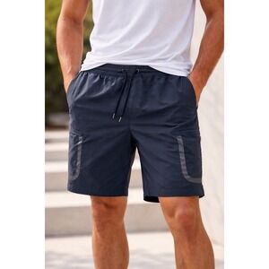 Under Armour Mens XL HeatGear Athletic Cargo Shorts Black Loose Fit